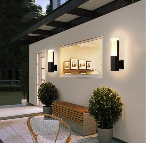 Mirodemi | Black Outdoor Waterproof Wall Lamp | Outdoor LED Wall Mounted Lamp | For Villa | for Porch