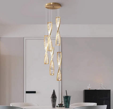 Mirodemi | Modern Crystal LED Chandelier | Creative LED Chandelier | For Bedroom | For  Kitchen | For Dining Room