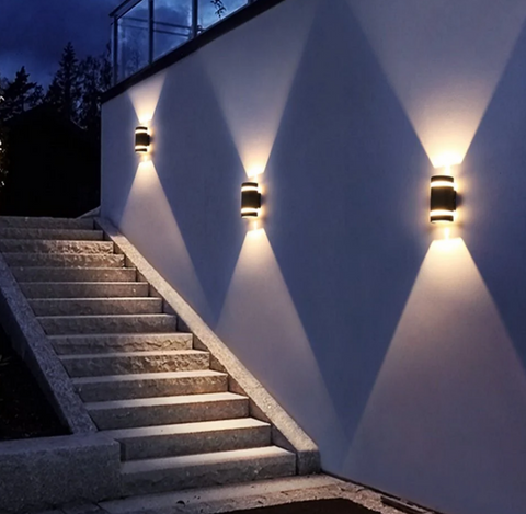 Mirodemi |Modern Outdoor Wall Light | Matte Black Outdoor Waterproof LED Wall Light  | Outdoor Waterproof Wall Light | For Porch