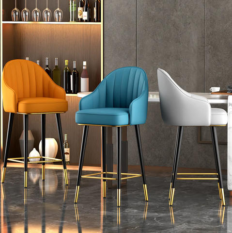 Metallic Opulence: Gold Accents in Bar Stool Design for Glamorous Spaces