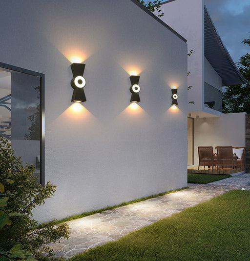 MIRODEMI® Black/White Outdoor Waterproof Aluminum Cube Shape LED Wall –