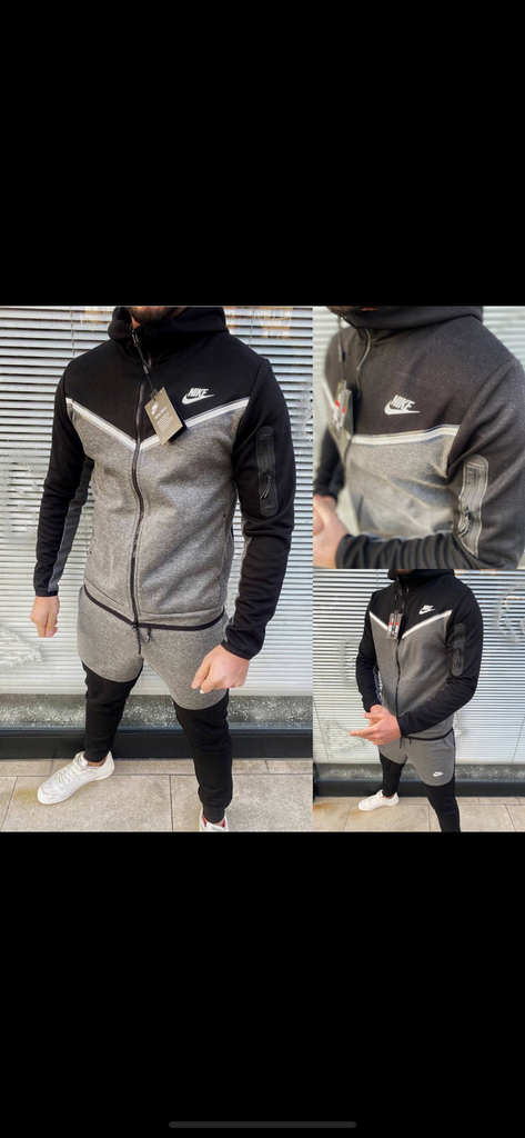 CHÁNDAL CONJUNTO TECH FLEECE NEGRO/GRIS –