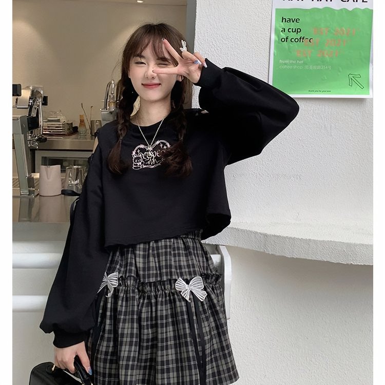Kawaii Black Rabbit Top & Bow Skirt Set – Kirakira World