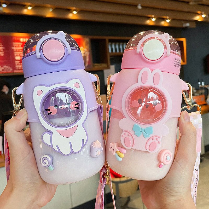 Cute Baby Bunny Thermos Set with Extra Cover