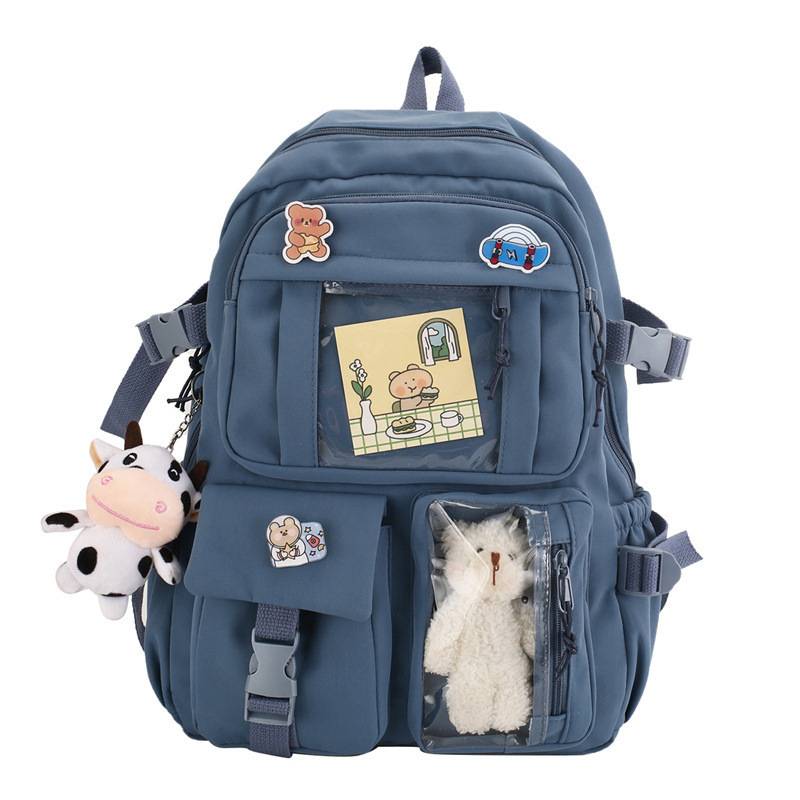 Kawaii Cute Multi-Pocket School Backpack - Kirakira World - grungestyle - kawaii fashion -kawaii store-kawaii aesthetic - kawaiistyle