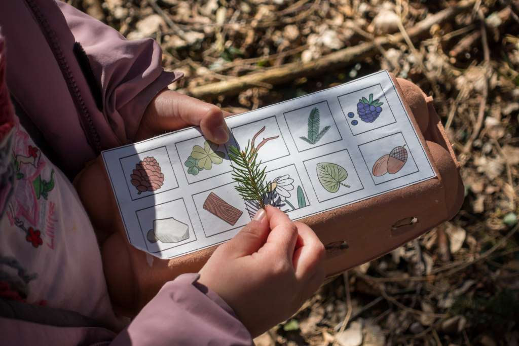 Sammelbox Wald zum Ausdrucken Osterspaziergang mit Kindern Ideen Spiele Tipps 