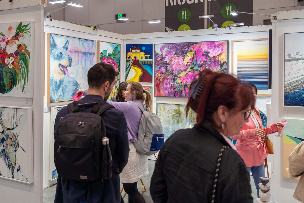 Fern Street Gallery visitors at the Affordable Art Fair Melbourne