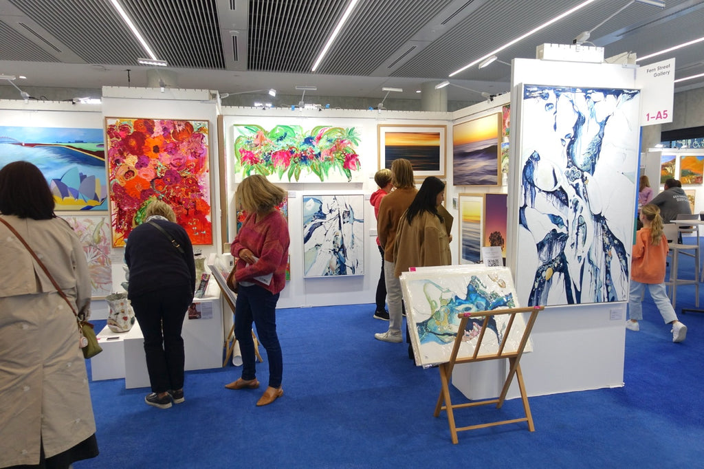 Lots of visitors to see Fern Street Gallery at the Affordable Art Fair 2023