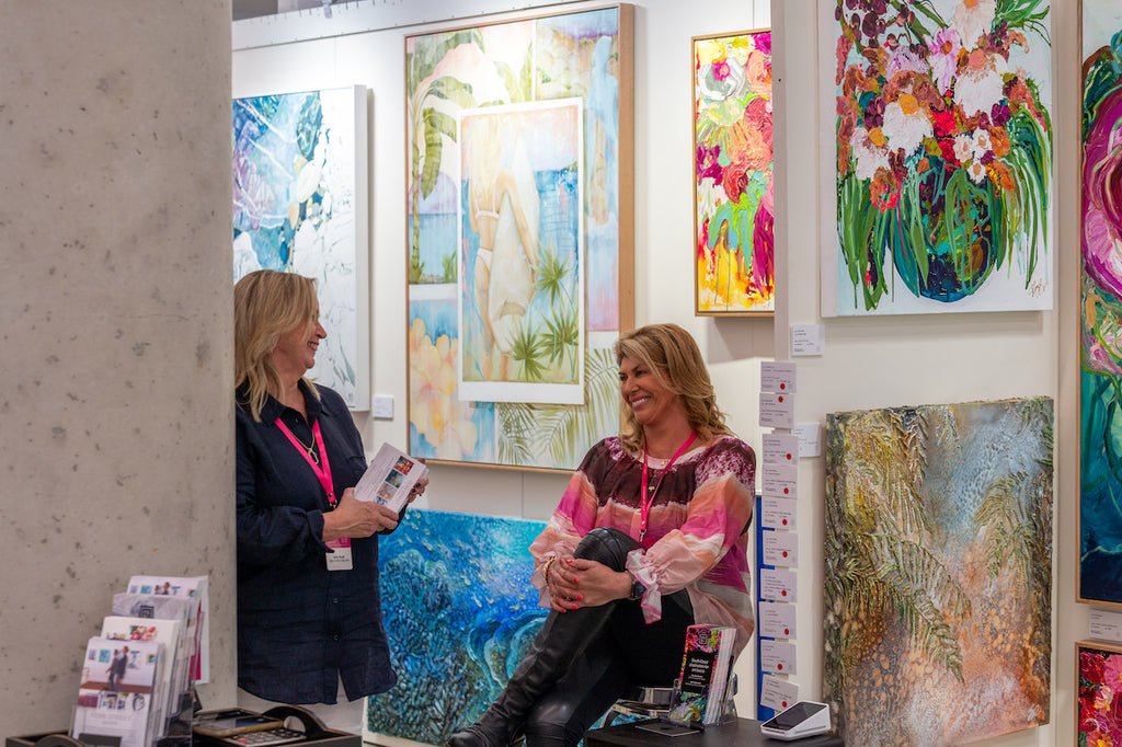 Alisa Beak and Kerry Bruce at the Affordable Art Fair