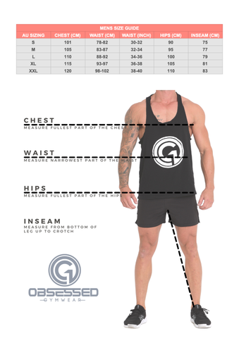 Size Guide – Obsessed Gymwear