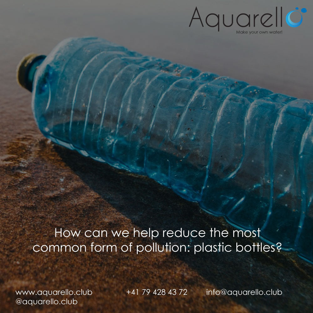 How can we help reduce the most common form of pollution: plastic bottles?