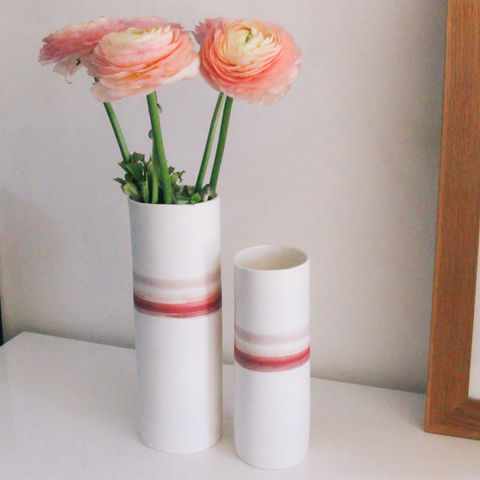 Vases Berlingots fabriqués à la main par l'Atelier Terres d'Angely, en France et écorepsonsables