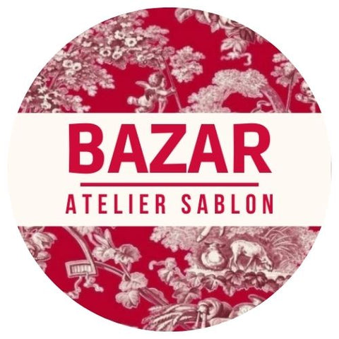 Bazar Atelier Sablon , cabas et pochettes en toile de Jouy made in France
