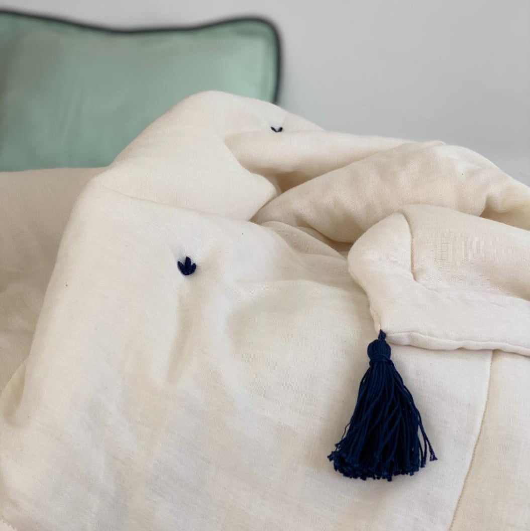 Marilou blanket in coton gauze made in France and sustainable