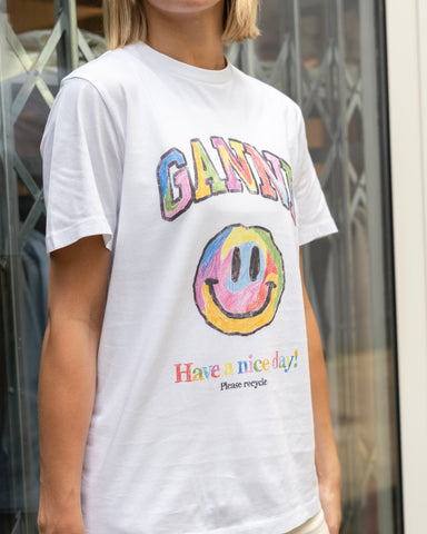 T-SHIRT SMILEY - BRIGHT WHITE