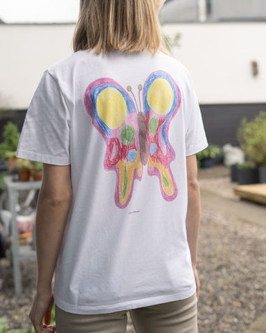 T-SHIRT BUTTERFLY - WHITE