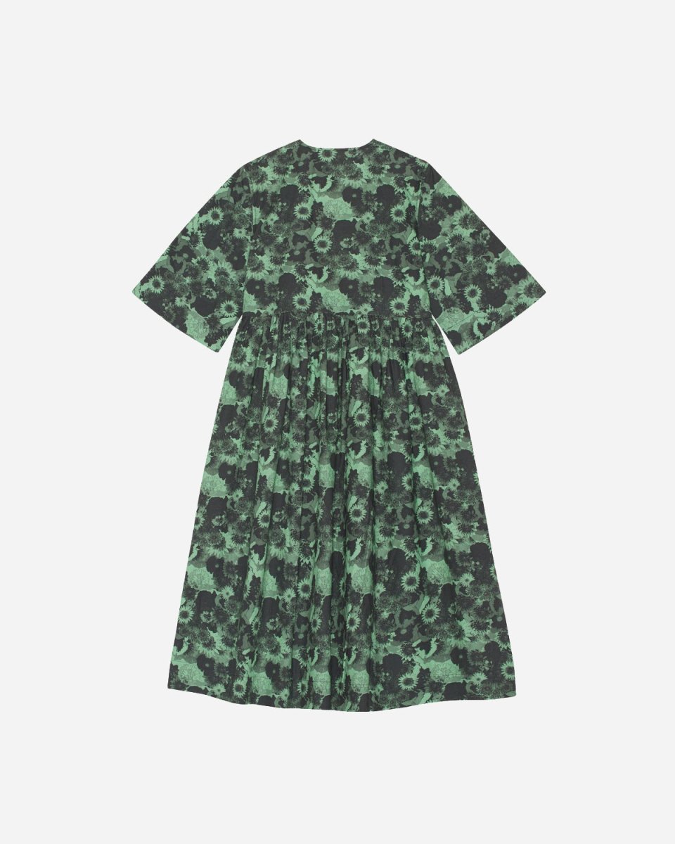 Printed Cotton Midi Wrap Dress - Peapod fra Ganni | Munk