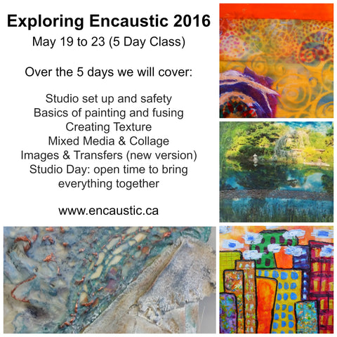 Exploring Encaustic 2016 5 day class