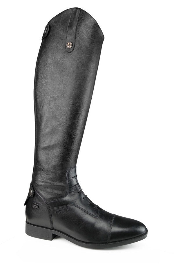 black soft leather boots