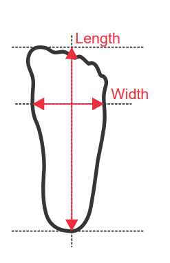 Measuring your foot tracing