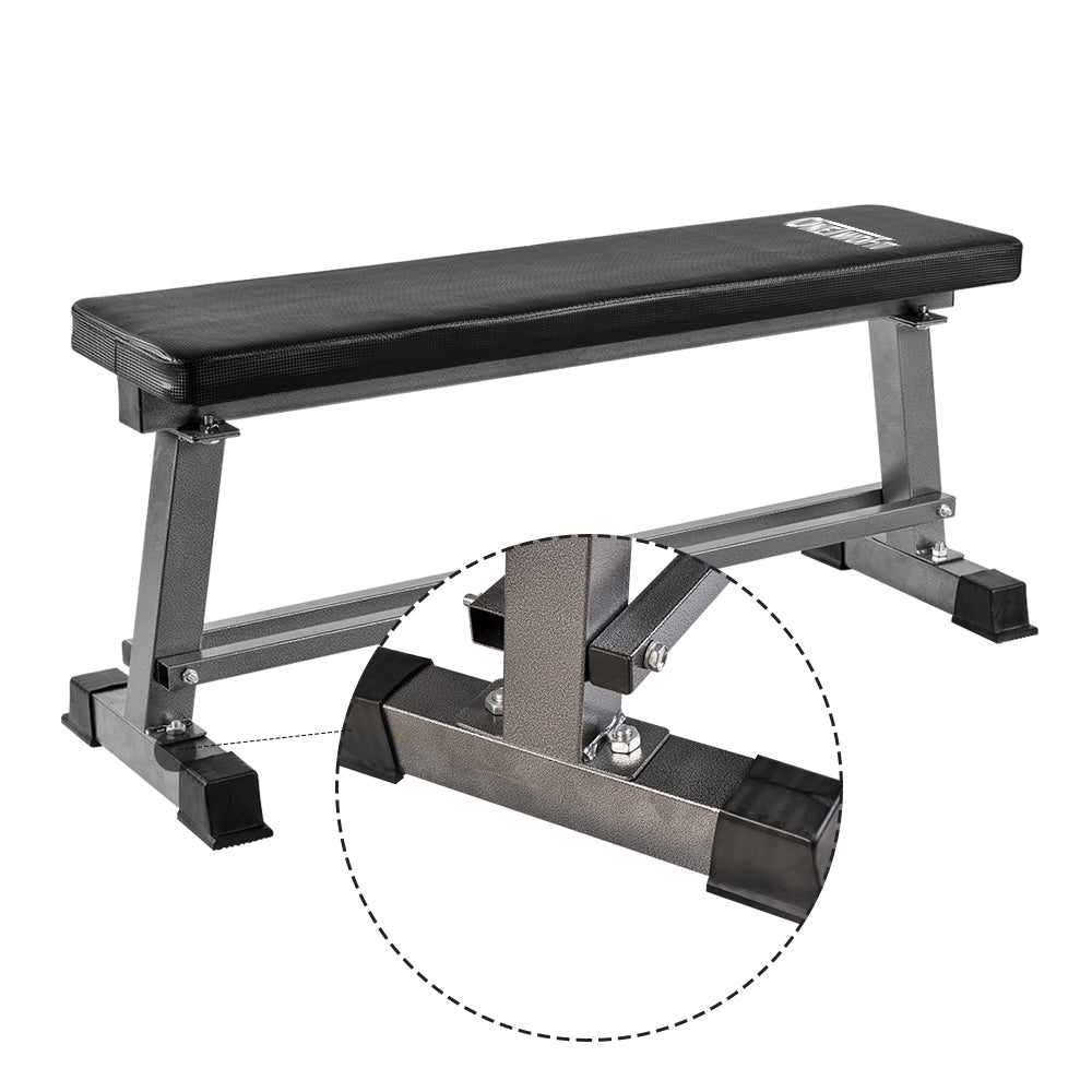 multiuse-flat-weight-bench-with-weightlifting-with-dumbbell-rack-ot070-heavy-steel-pipe-material