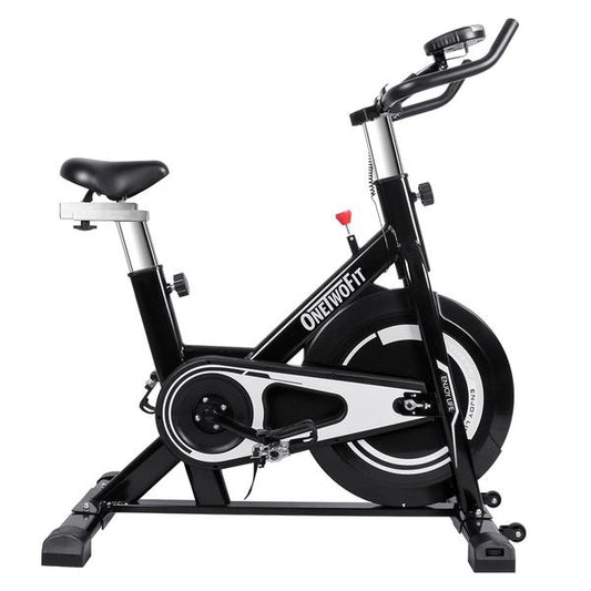  Spinning Bike Exercise Bike, Indoor Cycling Bike Stationary,  Heavy Flywheel Fitness Bike，Comfortable Seat Cushion，150kg/331lb Capacity :  Sports & Outdoors