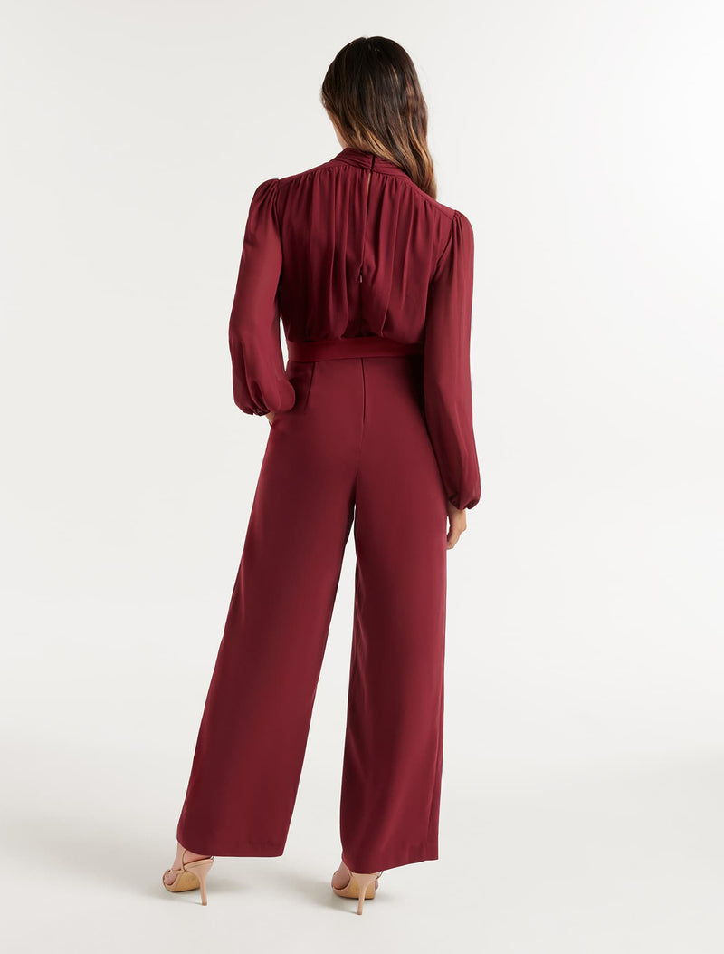 Lana Petite Button Up Blouse Jumpsuit - Forever New