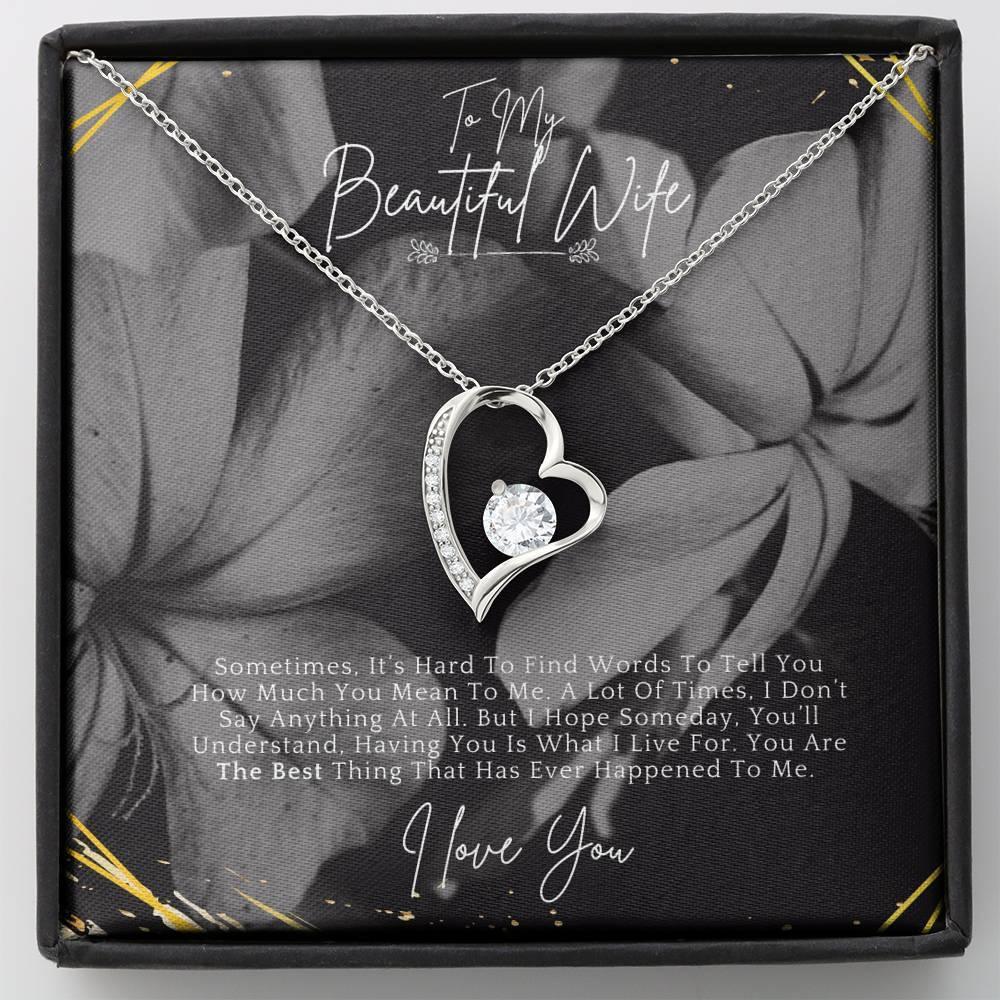 To My Wife Heart Necklace Pendant - Wife And Husband I Love You Gifts For  Wife silver | Wish