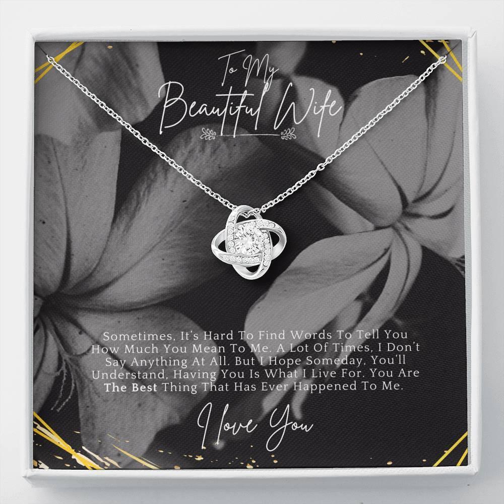 1 Pc To My Wife Gift Card Packing Heart Love Delicate Pendant Necklace  Valentine'S Day Gift Wife Birthday Presents | SHEIN