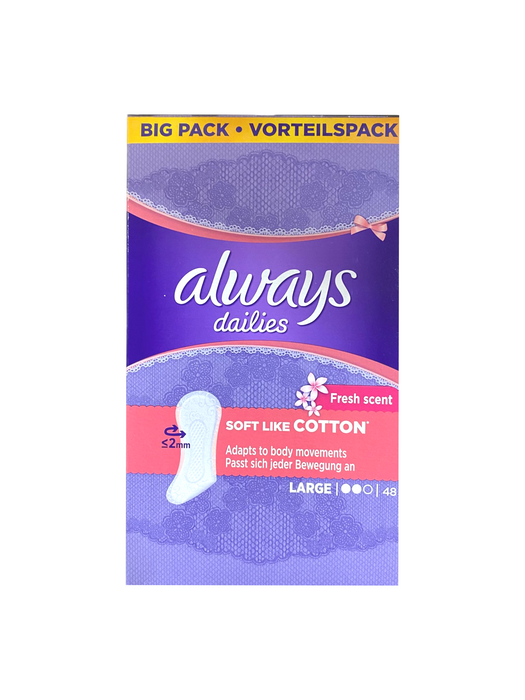 ALWAYS Dailies Soft Like Cotton Large - 48 pads