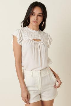 Lucy Ruffle Sleeve Blouse