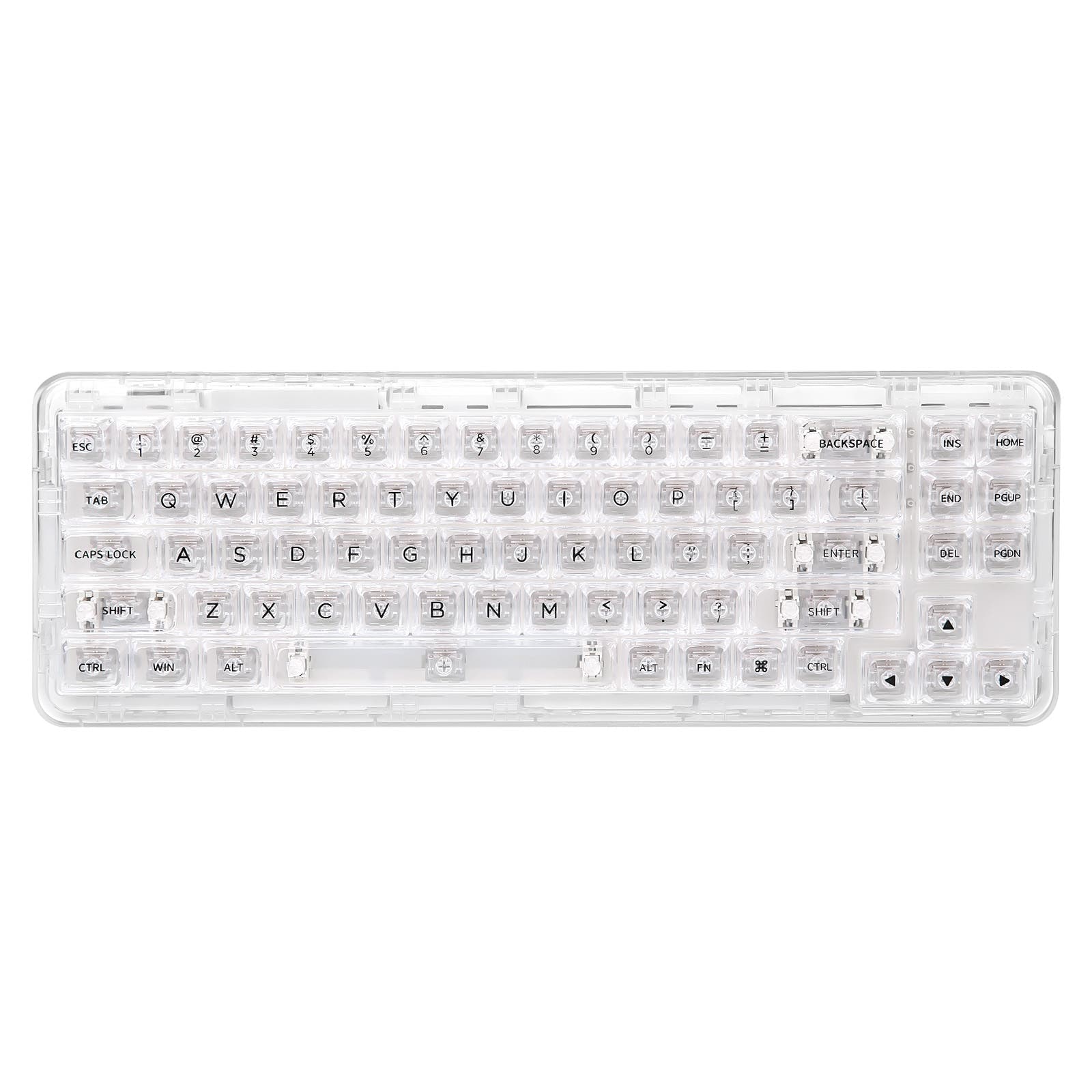 YUNZII X71 Transparent Wireless Gasket Mechanical Keyboard White / Crystal Switch