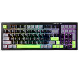 YUNZII D98 Wired RGB Membrane Keyboard as variant: Black Green