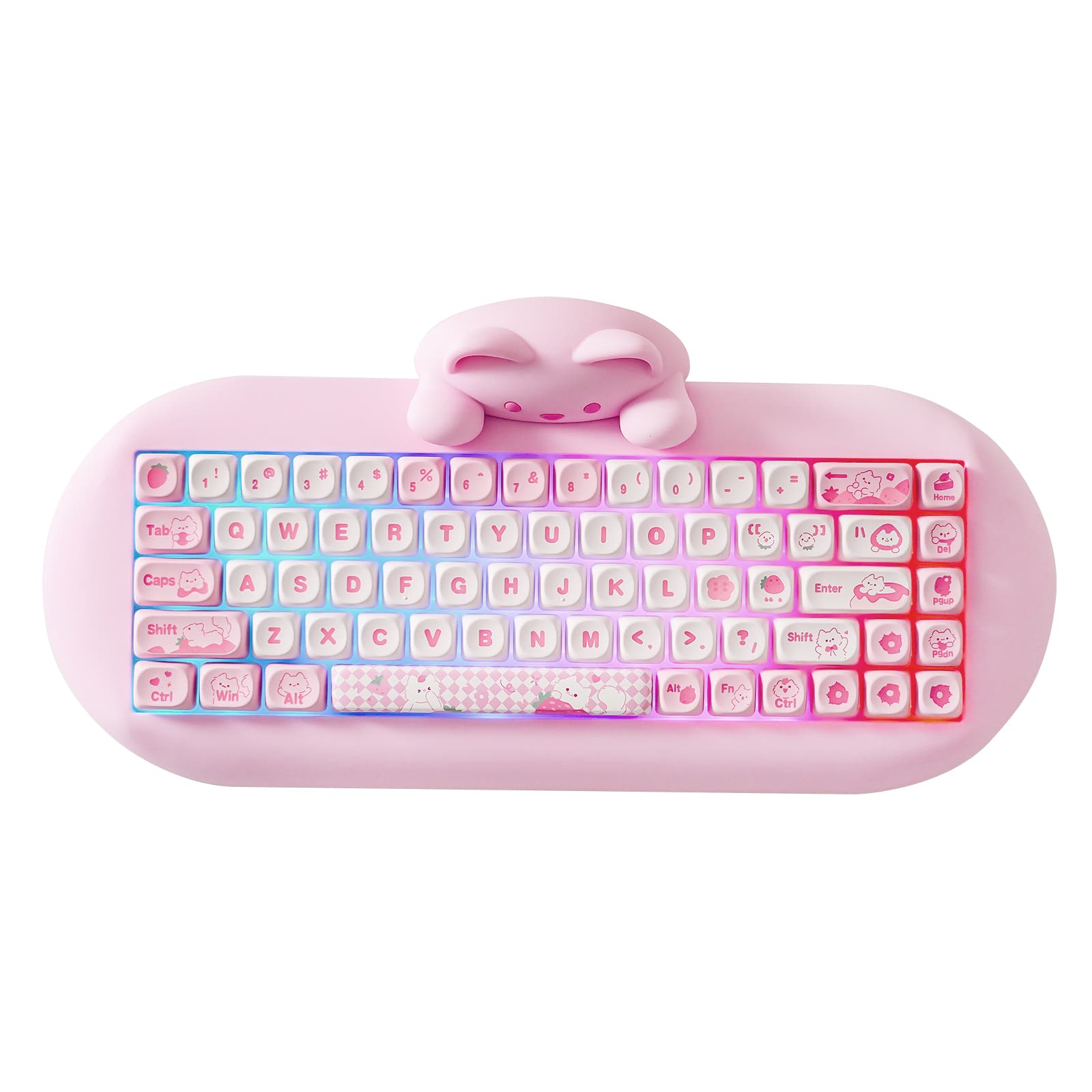 YUNZII C68 Hi-Fi Mechanical Keyboard Pink / Cocoa Cream-Early Bottoming