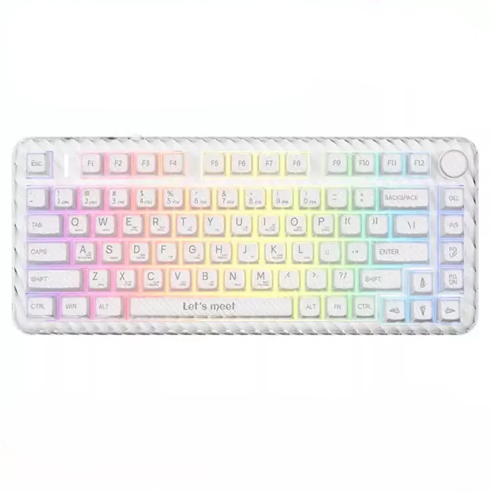 RX S75  Crystal White Tri-mode mechanical keyboard RX switch