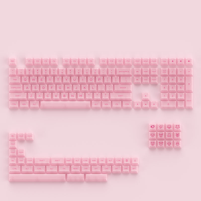 pink translucent keycaps