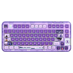 YUNZII x CoolKiller CK75 Wireless Transparent Gasket Mechanical Keyboard-Polar Bear as variant: Keyboard / Fairy Purple / Lilac Switch