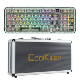 YUNZII Coolkiller CK98 Wireless Hot Swappable OLED Mechanical Keyboard-Math as variant: Keyboard and Large Aluminum Box / Math / Ice Blade Switch