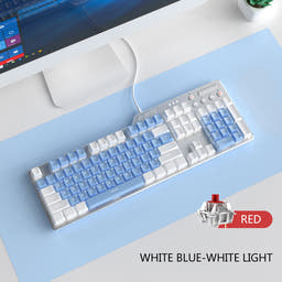 YUNZII Ajazz AK35i Mechanical Keyboard as variant: White Blue-White Light / Red Switch