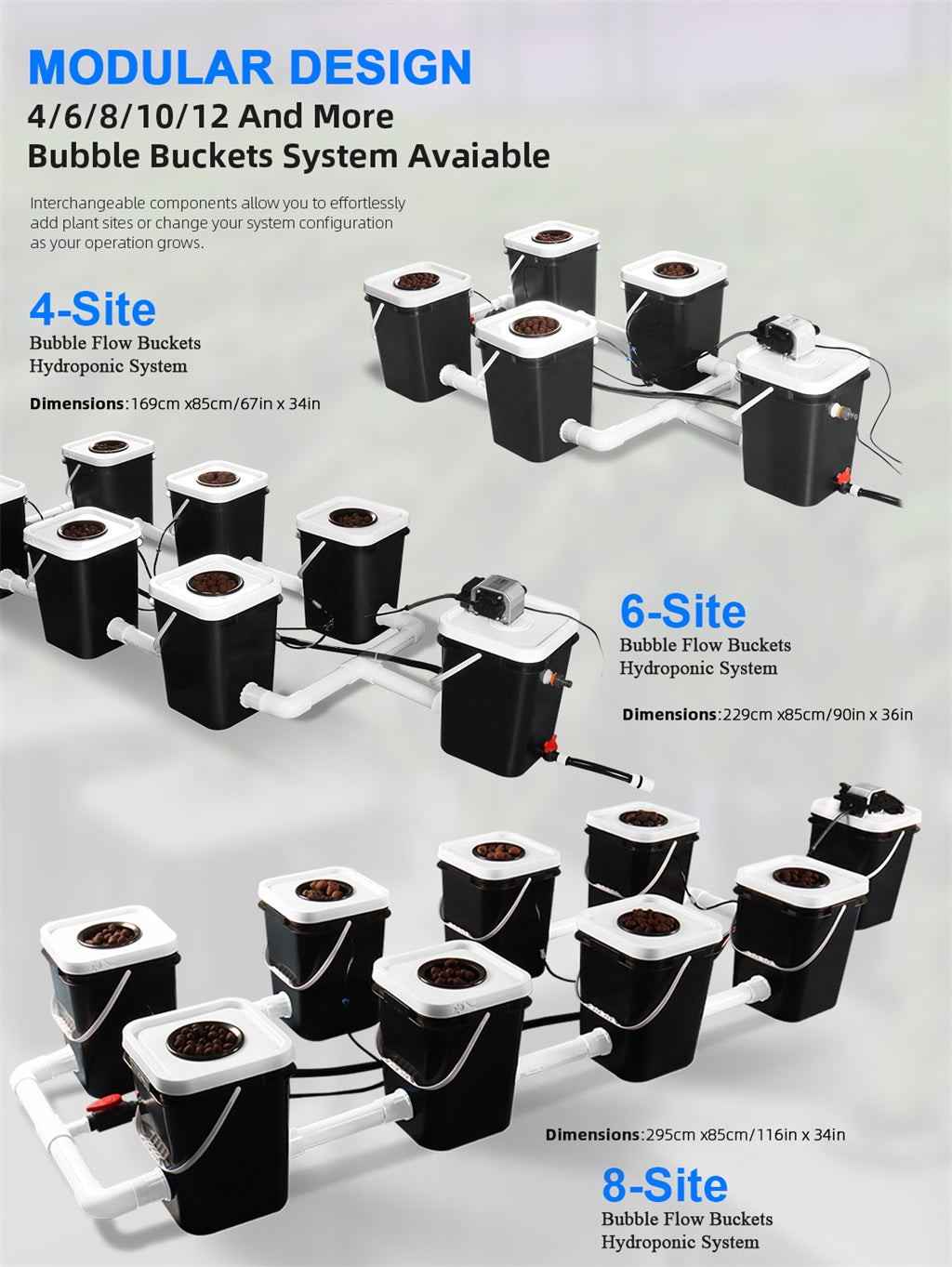 RDWC-Hydroponic Affordable and Durable Bubble Flow Buckets DWC RDWC Hydroponic