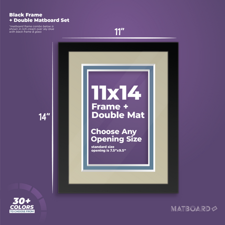 Picture Frame Double Mat 11x14 for 8x10 and and 50 similar items