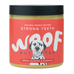 woof butter. peanut butter for dogs