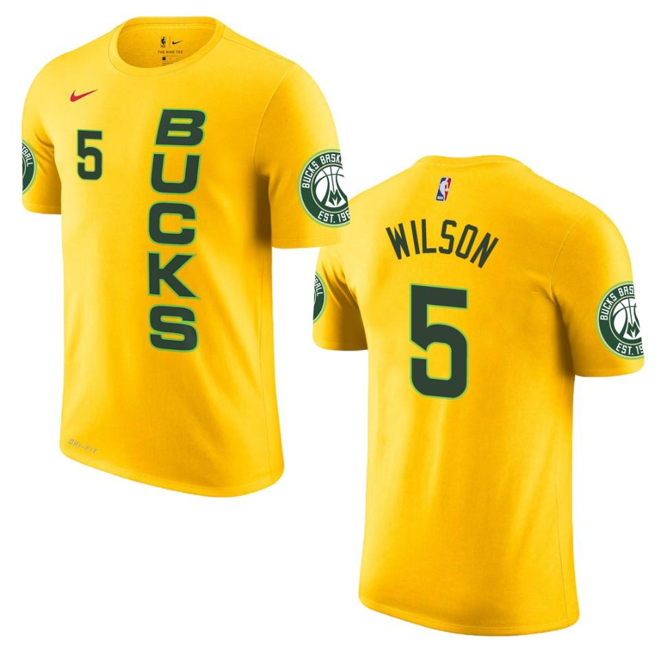 milwaukee bucks yellow jersey