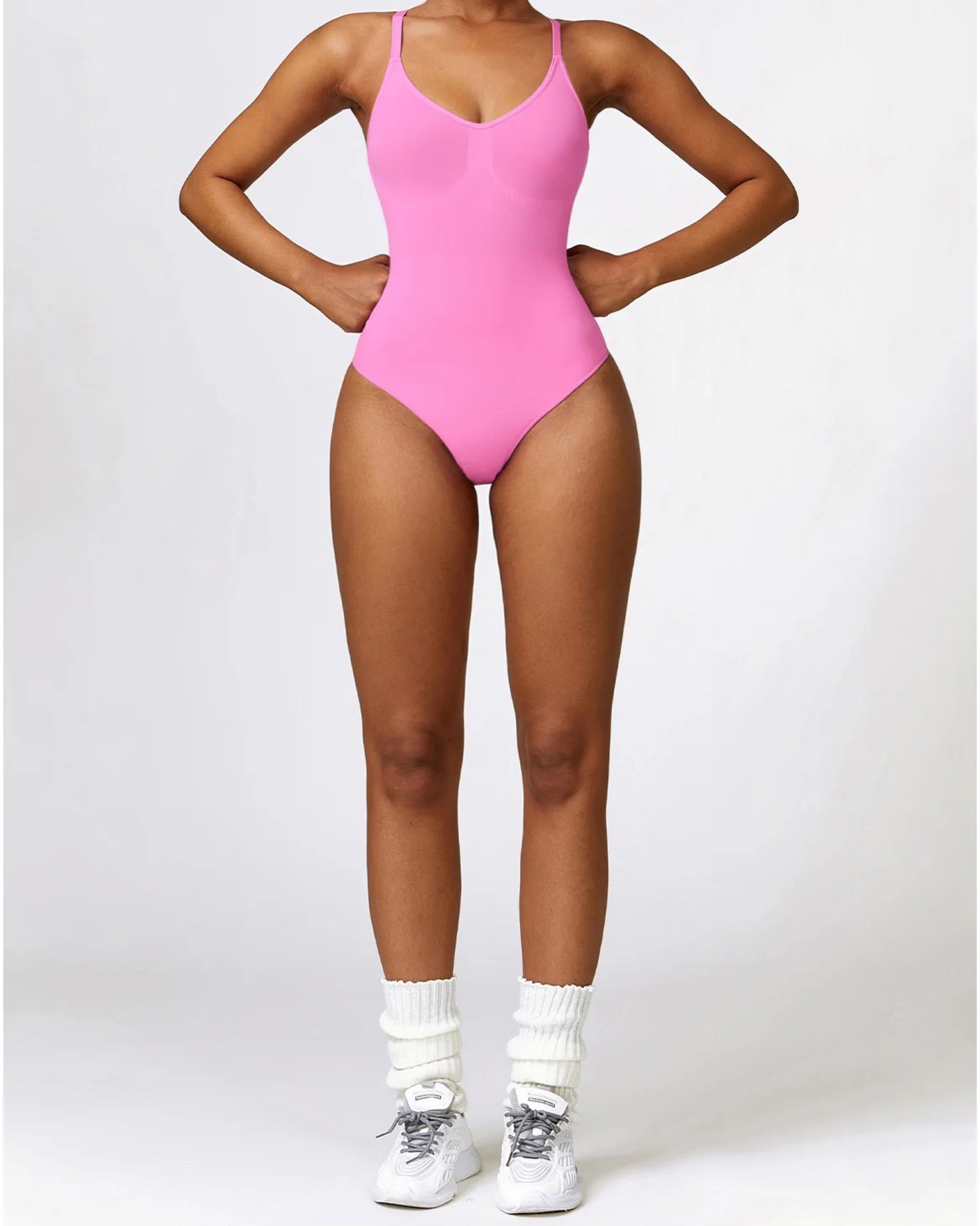 Se Bodysuit Med Stropper One-Piece Pink - Medium / Pink hos CBL-Fitness.dk