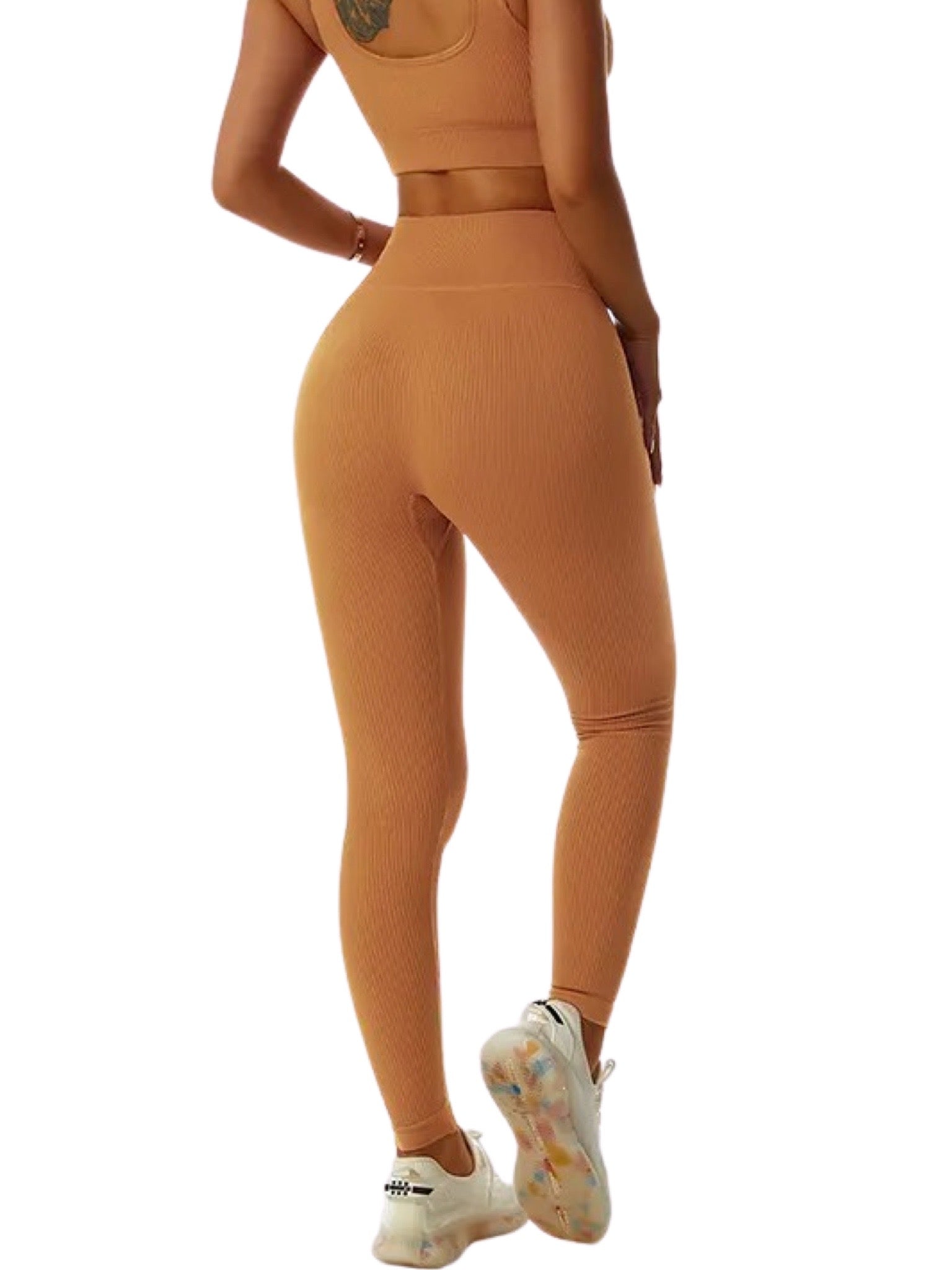 Se Ribform leggings karamelbrun - Medium / karamelbrun hos CBL-Fitness.dk