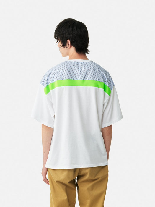 Aloye - Shirt Fabrics Big Fit T-Shirt Stripe (Neon Green)