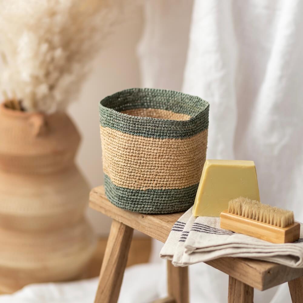 Panier à linge rond, (différentes tailles), Artisanat Marocain - Maison  Saint Sa