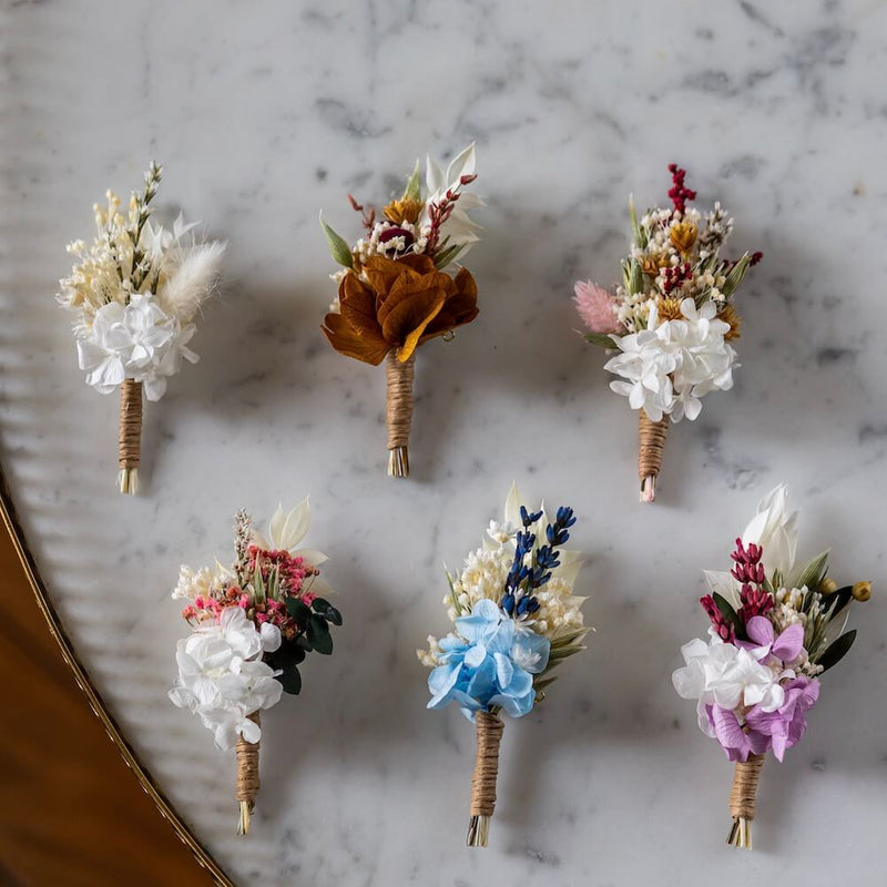 Notre boutonnière de fleurs séchées pour votre mariage | Flowrette