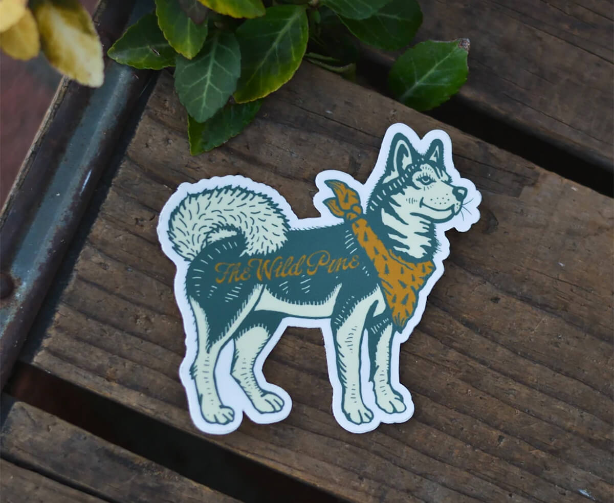 Wild Pine Husky Sticker 