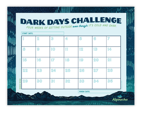 Alpinecho Dark Days Challenge Download Calendar 1